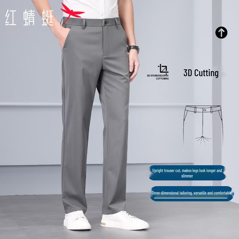 RED DRAGONFLY Men s Ice Silk Straight Casual Pants 34