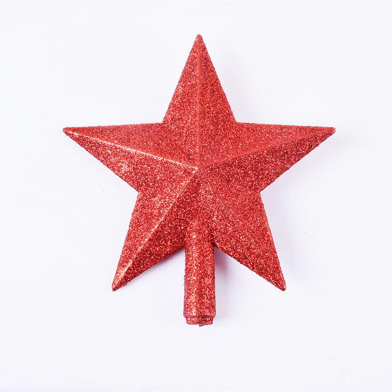 Christmas Tree Top Star Decorations, Shiny Gold Powder, Five-Pointed Star, New Year's Ornament, Merry Christmas Decorations,