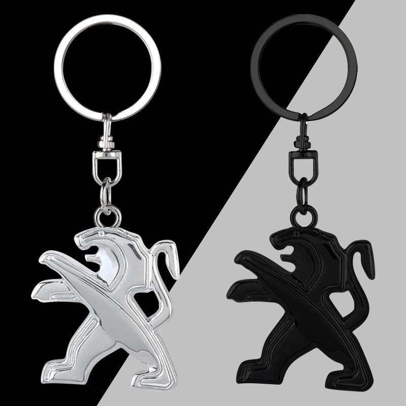 Autozubehör 3D Metall Auto Schlüsselanhänger Schlüsselring Kette Auto Styling Für Peugeot 308 408 508 RCZ 208 3008 2008 206 207 108 406 407 408 206 207 306 307