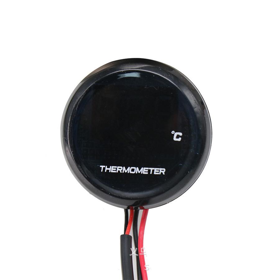 Universal Motorcycle Thermometer Instruments Water Temp Temperature LED Digital Display Gauge Meter With 20mm Temp Temperature Sensor Adapter