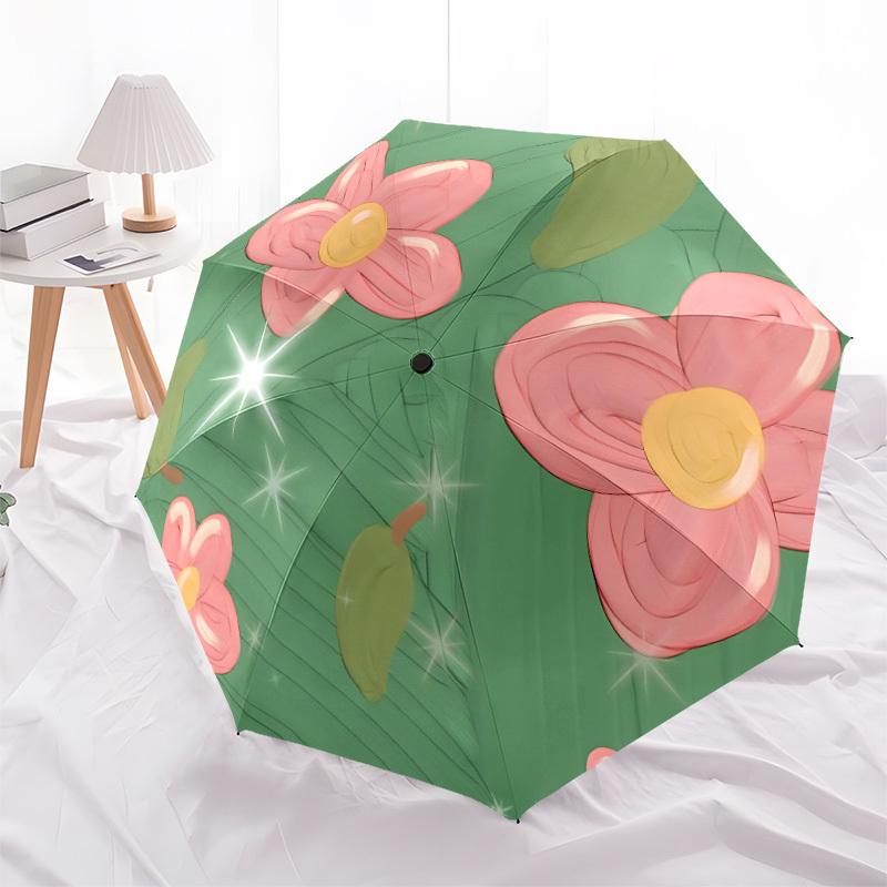 1pc Floral Fantasy Automatic Open/close, All-Season Portable Folding Umbrella, Travel, Everyday, Formal Events - Compact Luxury Parasol, Outdoor Acces