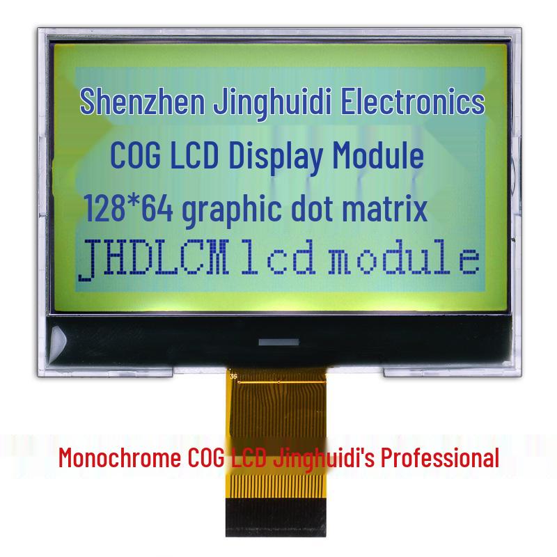 Yellow-Green Graphic Dot Matrix LCM LCD Module JHD12864-G203BTW-Y