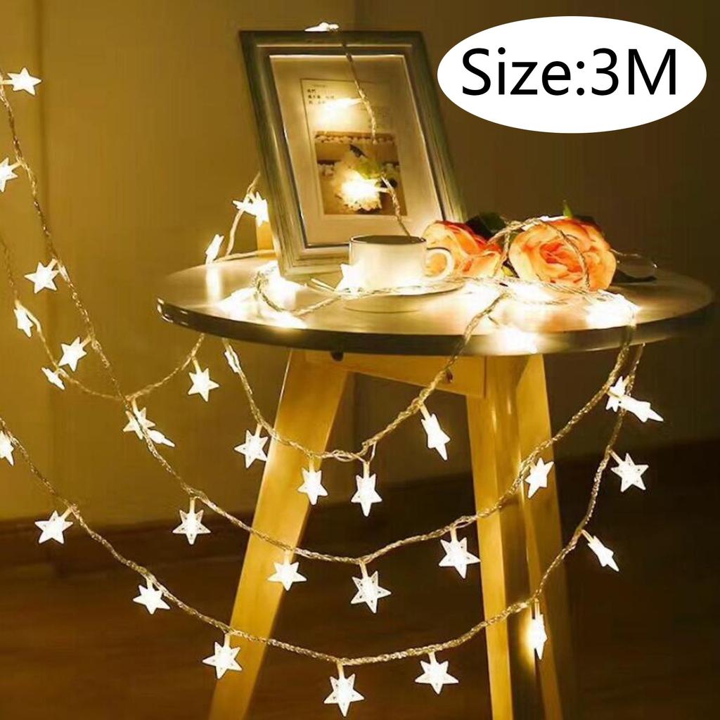 Star Shape String Lights Party Wedding Christmas Room Curtain Light Decoration
