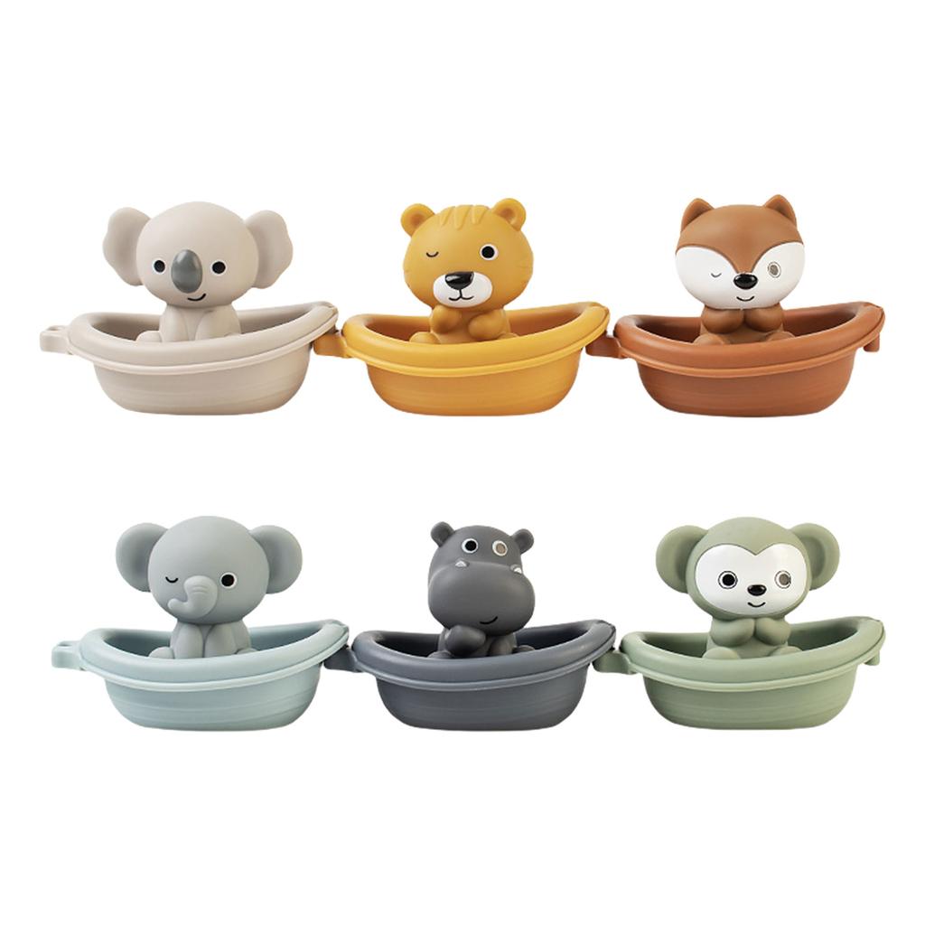 Mehrzweck-Babybadespielzeug ohne Loch, liebliches Tier-Set-Design für Babys von 6 bis 12 Monaten, lustiges Badewannen- und Poolspiel