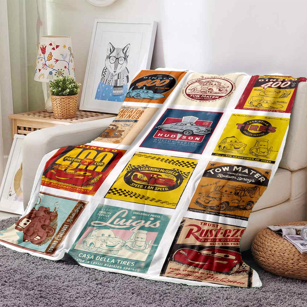 Cars Movie Posters Blanket Soft Throw Blanket For Home Bedroom Bed Sofa Travel Office Solid Christmas Blanket