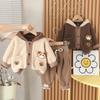 Girl Baby Clothing Set Boys Winter Fashionable Baby Children's Thick Coat Pants Two Piece Set