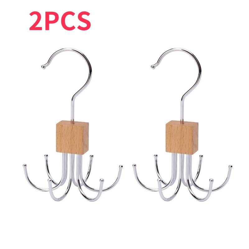 1-16pcs 360° Rotating Belt Hanger Durable Metal Organizer for Belts Scarves Ties Bra Home Dorm Storage Rack for Clothes Hangers Cup Holders 5