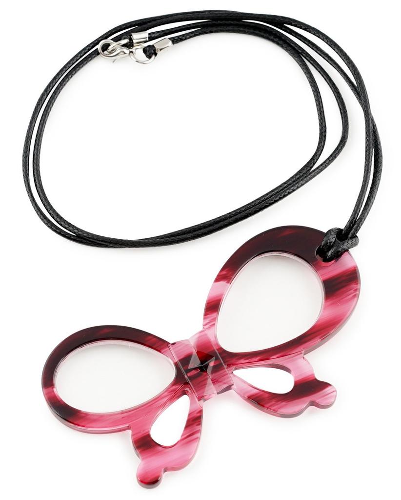 PEARL Pendant Magnifier, Folding, 1.75x, 3.5x, Butterfly, Purple, PR-805