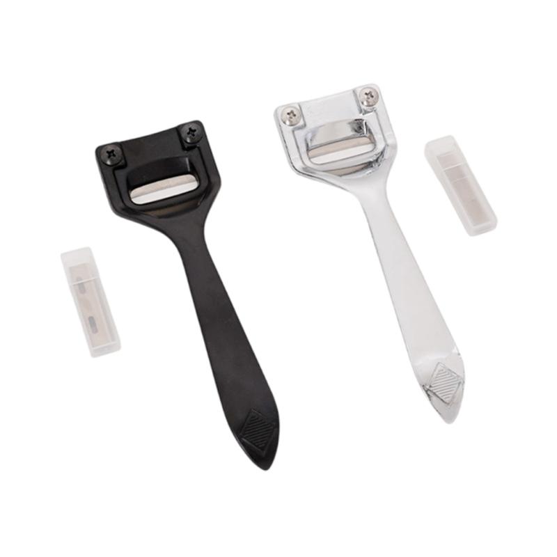 Lederabschrägwerkzeug, Metall-Lederabschräger, Lederhandwerk-Abschrägwerkzeug mit austauschbarem Abfaserkopf für die Lederbearbeitung