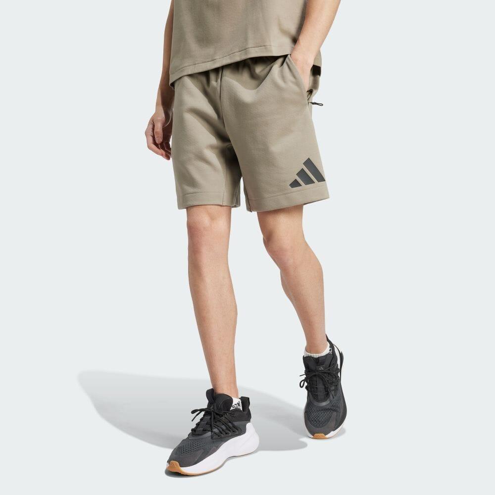Adidas Z.N.E. Logo Comfortable Lace-Up Mid-Waist Casual Shorts Men Shorts Clay JE3077