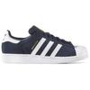 Adidas Baskets Superstar Suede Bleu Marine Collégial Unisexe Chaussures Bleues-Blanc S75142