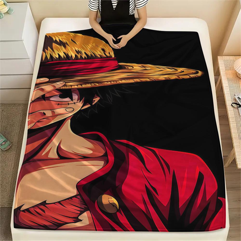 1pz Una Pezzo Monkey D Luffy Coperta in Flanella Fantasia Adatta a Tutte le Stagioni per Arredamento Casa Calore e Comfort Regali Regalo Festivo