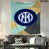 Inter Milan Logo Wallpaper Threepiece Set 1 Duvet Cover 2 Pillowcase Without Core Christmas Birthday Gift Bedding Set Soft And Comfortable