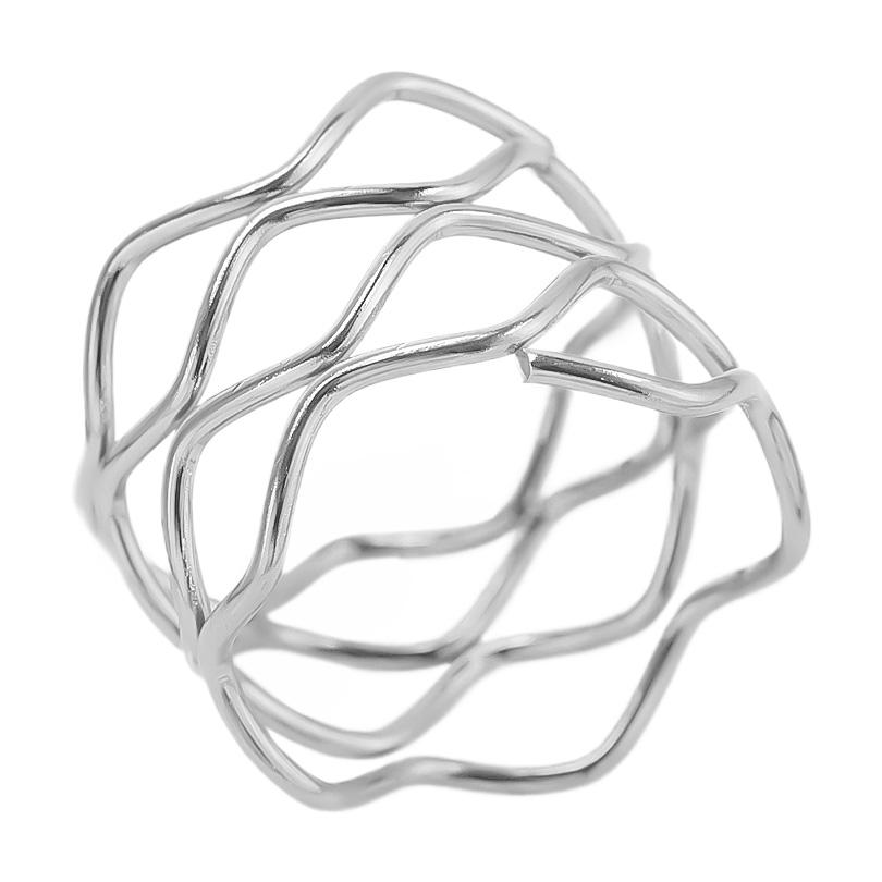 Geometria Semplice Moda Acciaio Inossidabile Anelli Aperti Per Donne Uomini Accessori Colore Argento Cuore Sole Rotondo Base Vuota Fai da Te Anillos