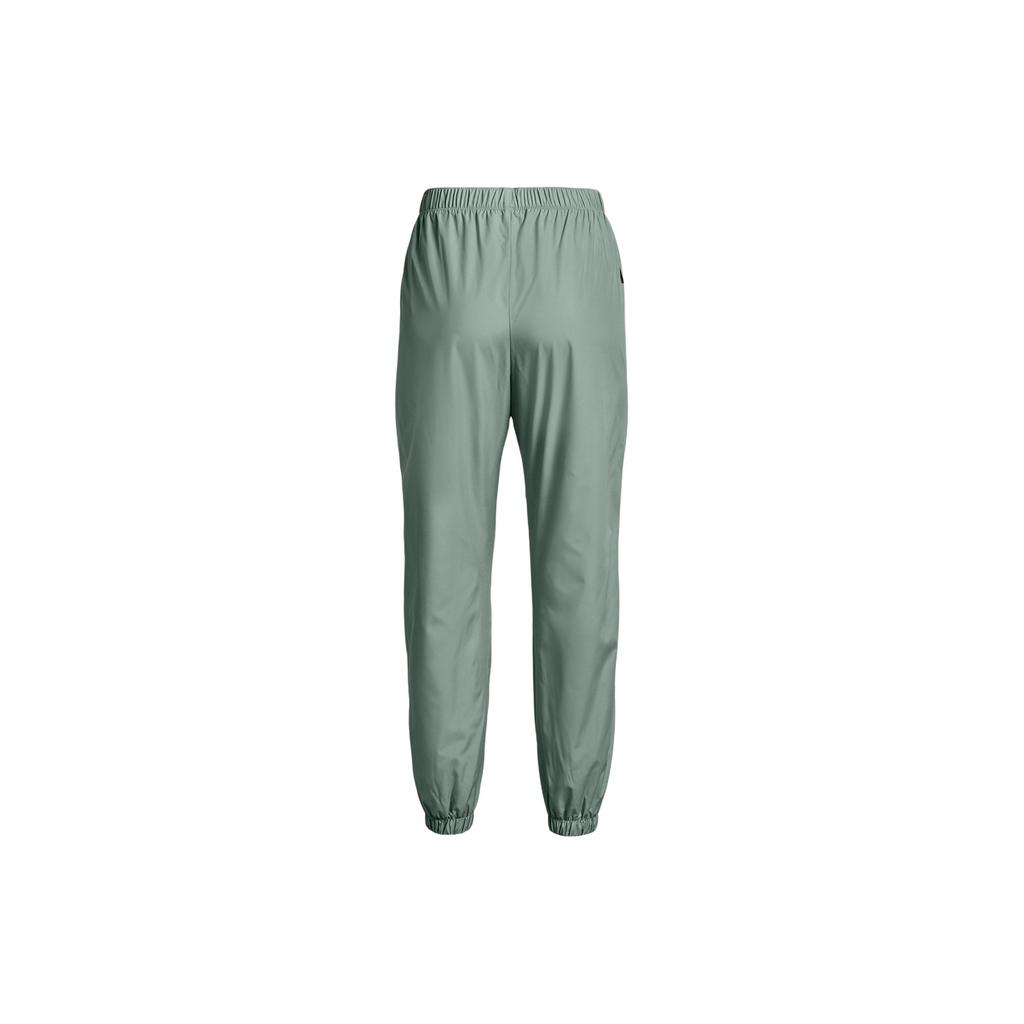 Under Armour Ua Rush™ Woven Letter Print Elastic Mid Waist Tapered Knit Sports Pants Women Pants Ocean-Green 1369846-781
