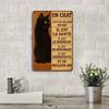 Vintage Black Cat Metal Sign, 20x30cm Rustic Decor.