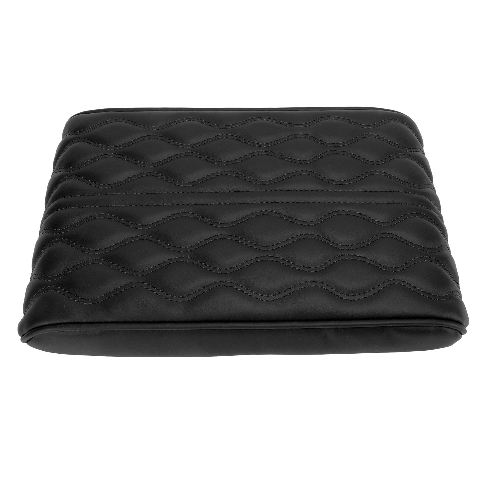 

Center Console Armrest Cover Pad Universal PU Leather Waterproof Elastic Strap for SUV Truck Car Black чёрный