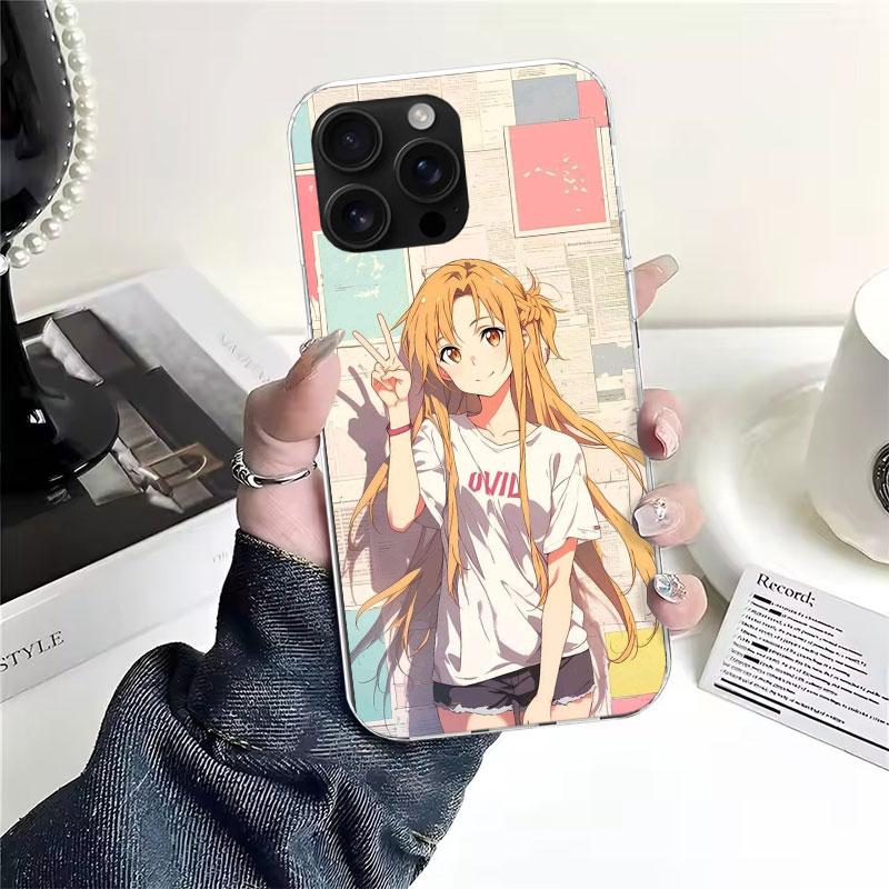 Sword Art Online Yuuki Asuna Soft Phone Case For IPhone 11 17 Air 16E 16 Pro Max 15 + 14 Plus 13 Mini 12 Apple 7 SE 8 Fundas Coq