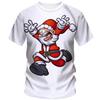 Hot Christmas Party 3D Printed T-shirt Male and Female Couple Red Short Sleeved Party Top Plus Size Loose Street Fashion Top