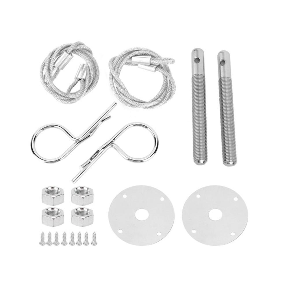 20PCS Adjustable Race Style Hood Latch Modified Hood Secure Kit for All Vehicles Stock Latch Swap