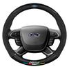For Ford Mondeo Focus Raptor Puma Edge Explorer Ecosport Ranger F150 Kuga Car Suede Carbon fiber Anti-slip Steering Wheel Cover AQX1