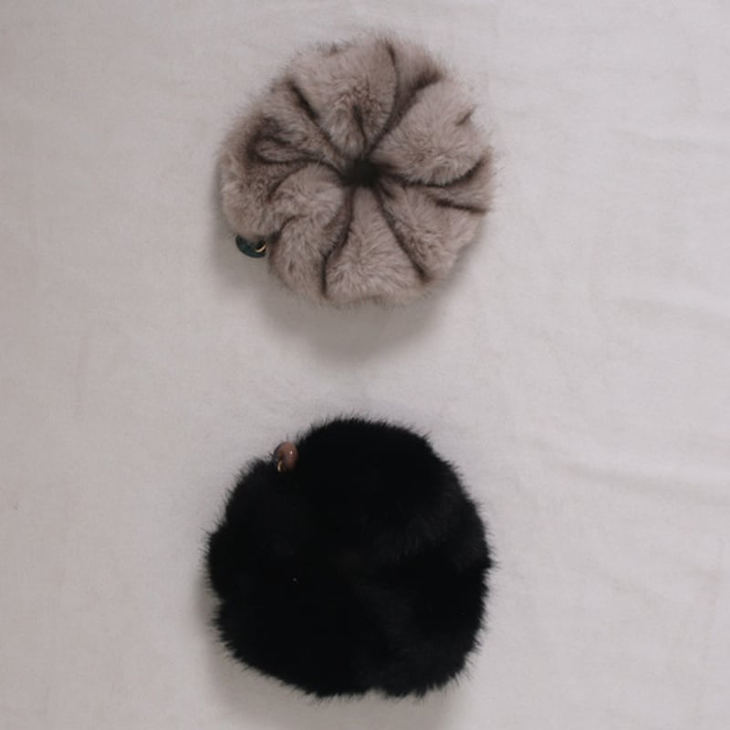 APIOH HOLIDAY ECO FUR SCRUNCHY