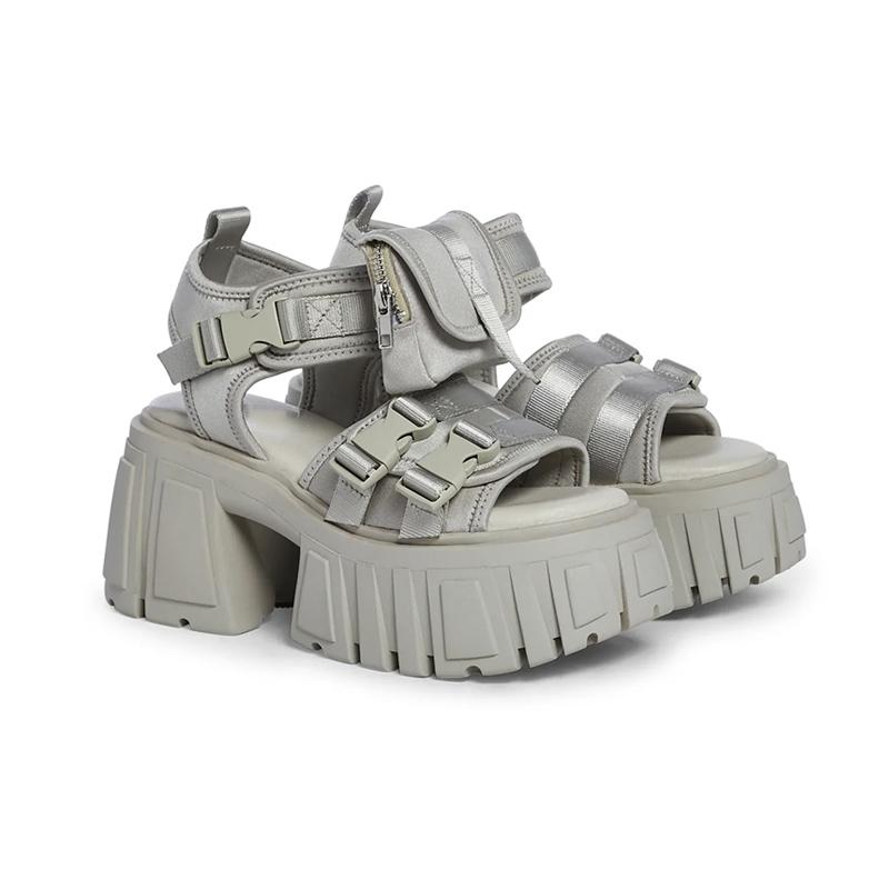 Fashion Women's Platform Spanish Fashion Brand 2024 Spring Style Dark Punk Height Increasing Roman Shoes Open Toe Men Sandal Boots