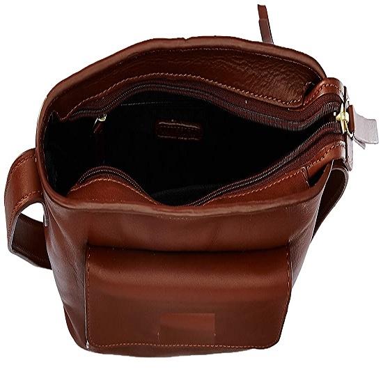 Geantă Noora din piele maro pentru femei