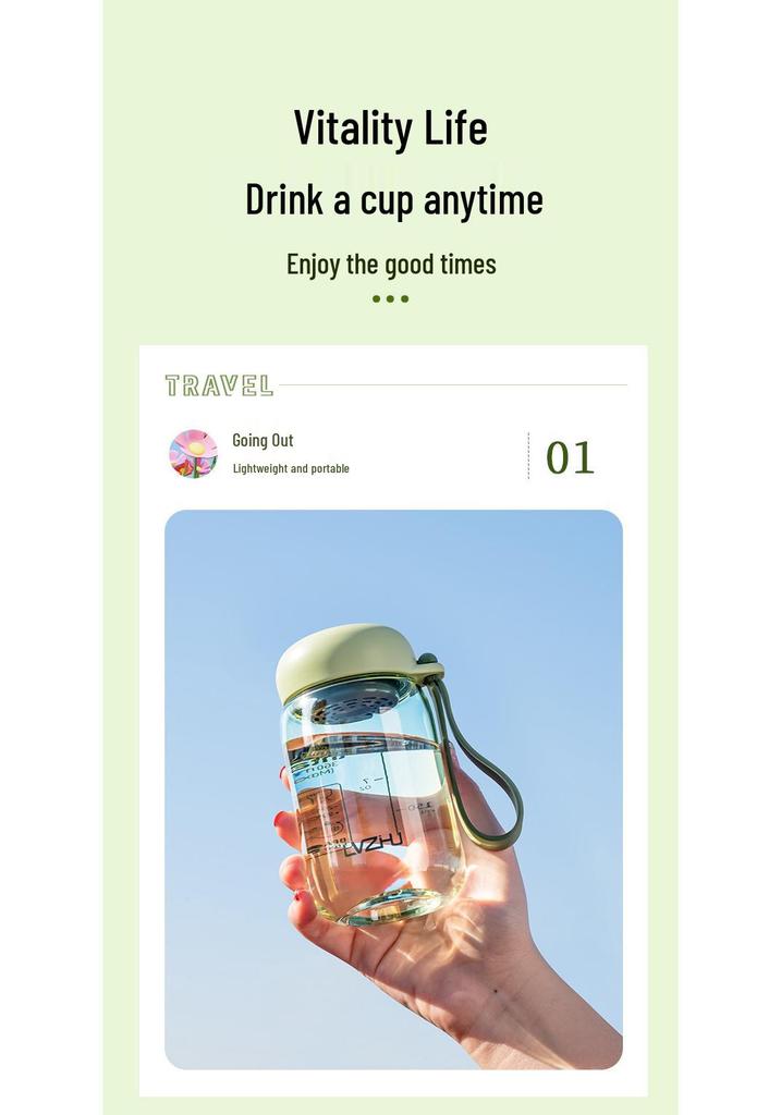 2026 Tritan Portable Green Bead Cup: High-Temp Resistant, Ideal for Milk & Coffee Shakes