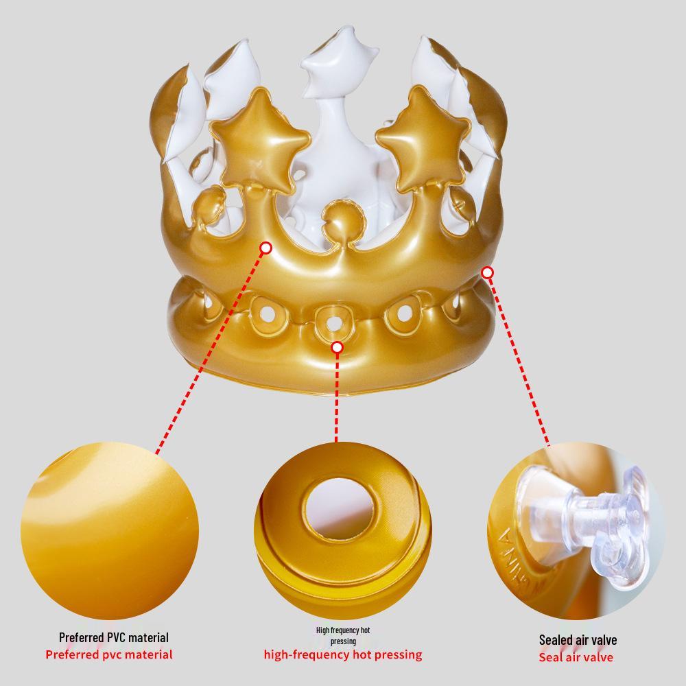 Inflatable PVC Crown for Masquerade Parties and Birthdays