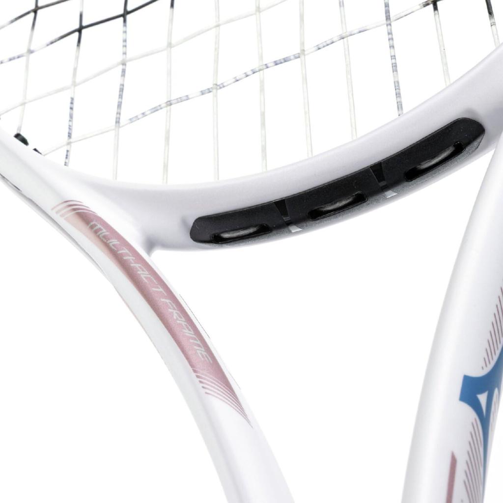 MIZUNO Deeforce Tennis Racket for Soft 00X Size VS-50 Tennis, White/Pink Gold, 63JTN647,