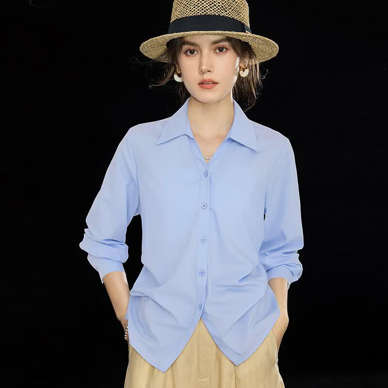 Modal Blend Turn-Down Collar Commuter Shirt