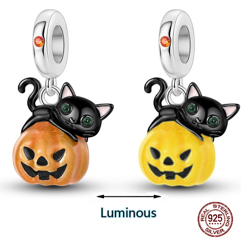 Shining Luminous Firefly Charms Copper Bulb Octopus Jellyfish Bee Fit Dangle Original Bracelets Glow Beads Women Diy Jewelry