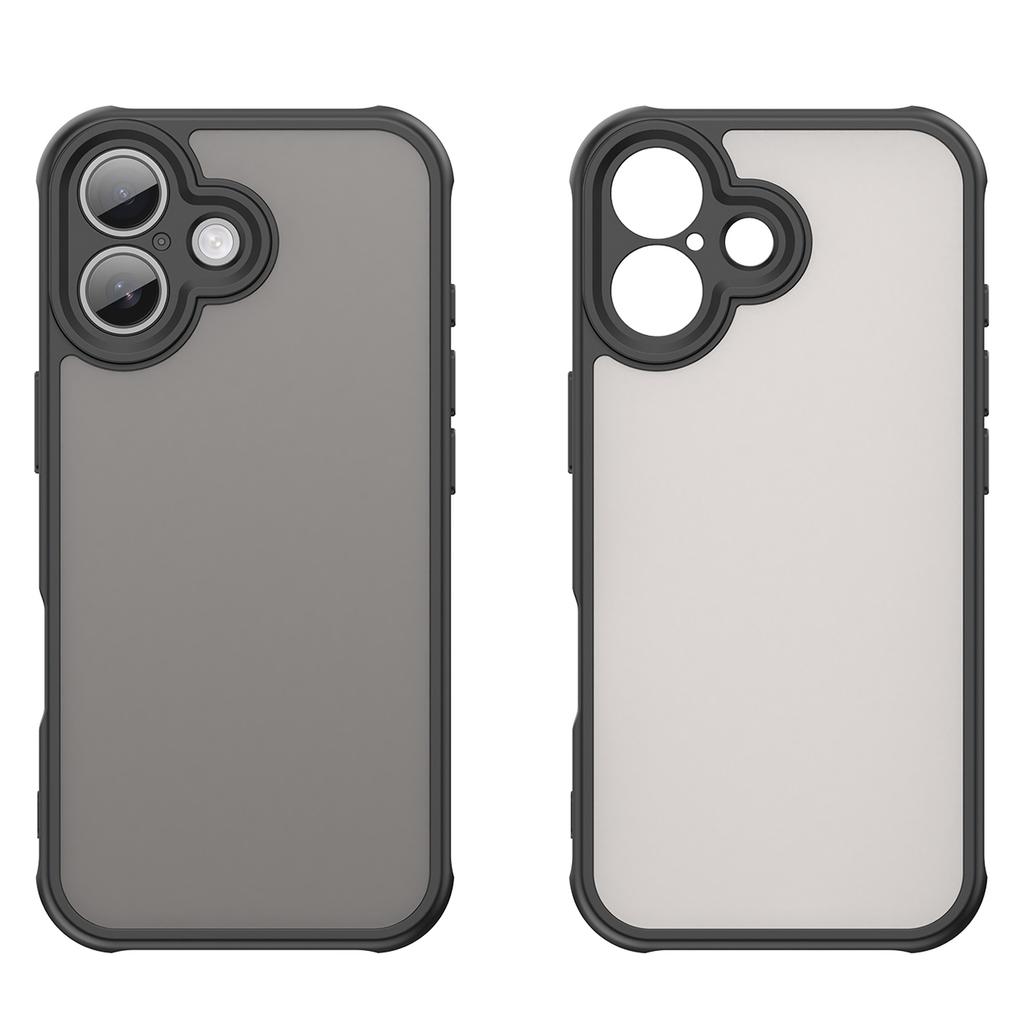 WANLONFENG FD Series For iPhone 17 Case with Screen Film,Skin Touch TPU PC Phone Back Cover