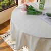 Pastoral Floral Tassel Non-Woven Tablecloth