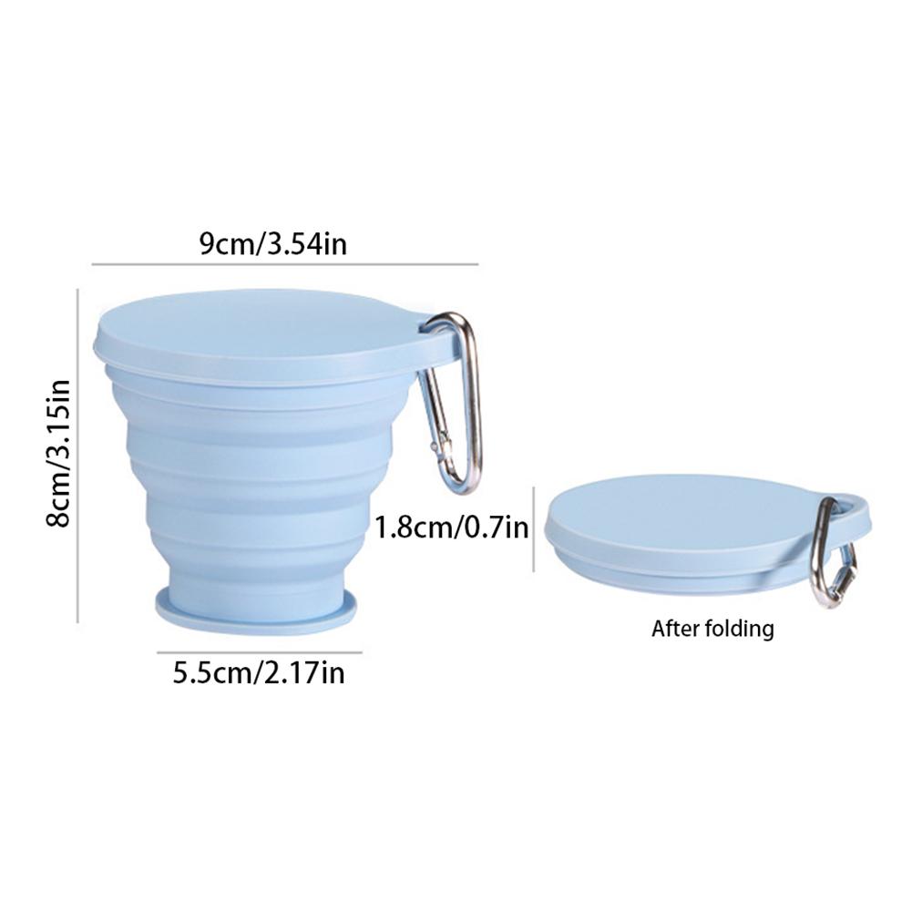 Collapsible Silicone Travel Cup Lightweight Leakproof Food-Grade Hiking Water Cup Non Bpa Reusable Portable Water Cup