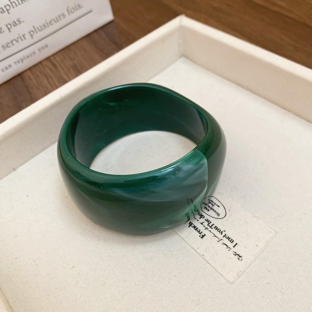 Unregelmäßige Acryl Armreifen Dickes Rundes Armband Vintage Böhmische Armreifen Frauen