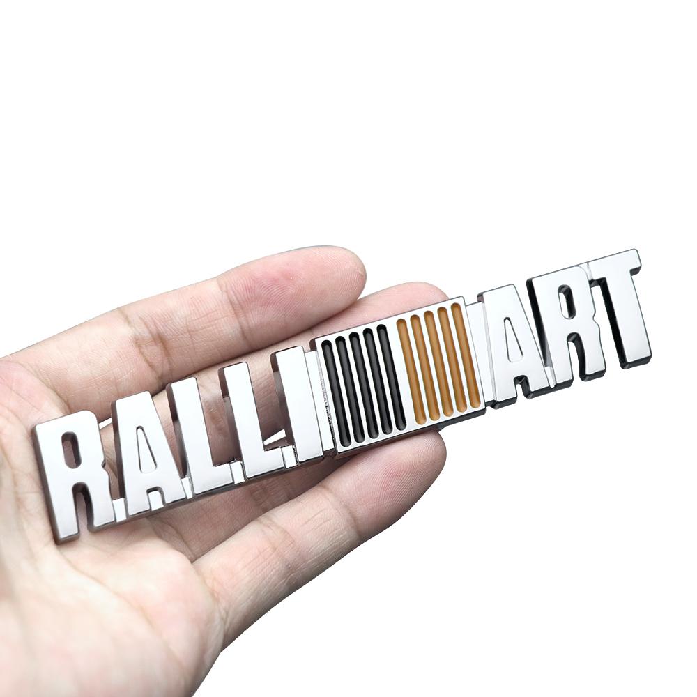 Car Front Grille Emblem Side Badge For Mitsubishi RALLIART Lancer Outlander L200 ASX Pajero Eclipse Galant Sticker Accessories