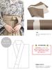 [SOUBIEN] Soubien Hakama 4-teiliges Set (Nishaku-sode KimonoHakamaNagajubanObi) Damen-Abschlussfeier SS 2 shaku 2 sun 83cm Grau x Beige Botanisch