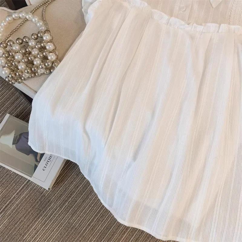 Women's White Chiffon Sleeveless Babydoll Top - Lightweight, Loose & Slim-Fitting Summer Style