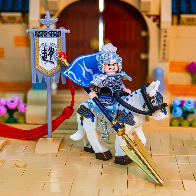 Building Block Man Figurine Three Kingdoms Zhuge Liang Armor Version Lu Bu Children's Assembly Toy Boy Holiday Gift Collection