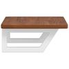 Washbasin Top with Mounting Bracket Steel and Solid Oak Wood