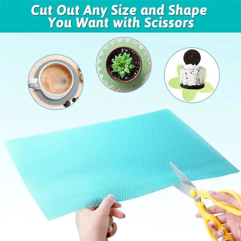 Trimmable Cabinet Mat Refrigerator Dining Table Mat Cabinet Mat Moisture-proof Mat Easy To Clean 4pcs Drawer Mat Paper Kitchen