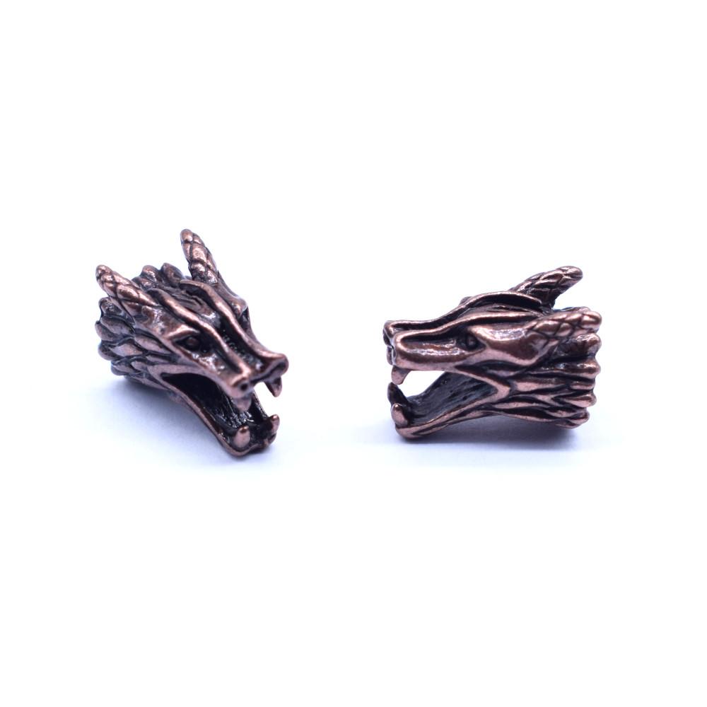 10 Pcs/ Lot 6 Colors Animal Style Alloy Dragon Beads for Jewelry Making Bracelets DIY Components Accessories Wholesale
