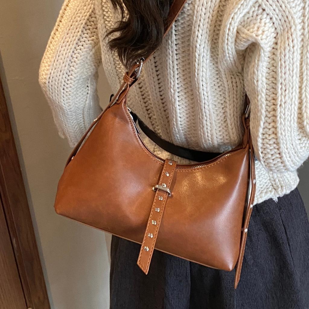 High Sense Nischendesign Achseltasche Damen 2025 neu Retro-Mode Schultertasche Ausländischer Stil Pendler Umhängetasche