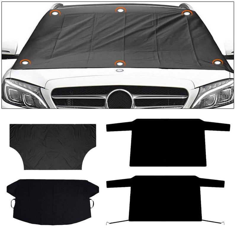 Snow Cover For Car Weatherproof 600D Oxford Magnetic Car Windshield Snow Cover All-Season Frost Guard Windshield Cover For Cars