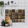 24pz Elementi Natalizi Classici Vintage Adesivi Piastrelle Ceramiche Bagno Cucina Soggiorno Autoadesivi Decorativi