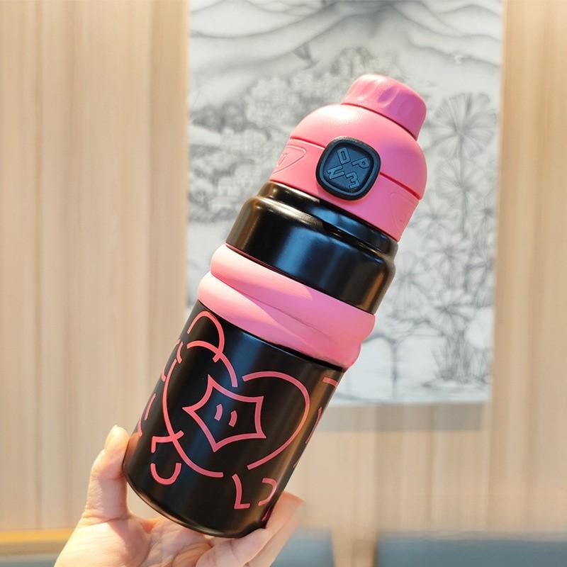 

Insulated 316 Stainless Steel Travel Mug With Handle For Kids And Office Use чёрный