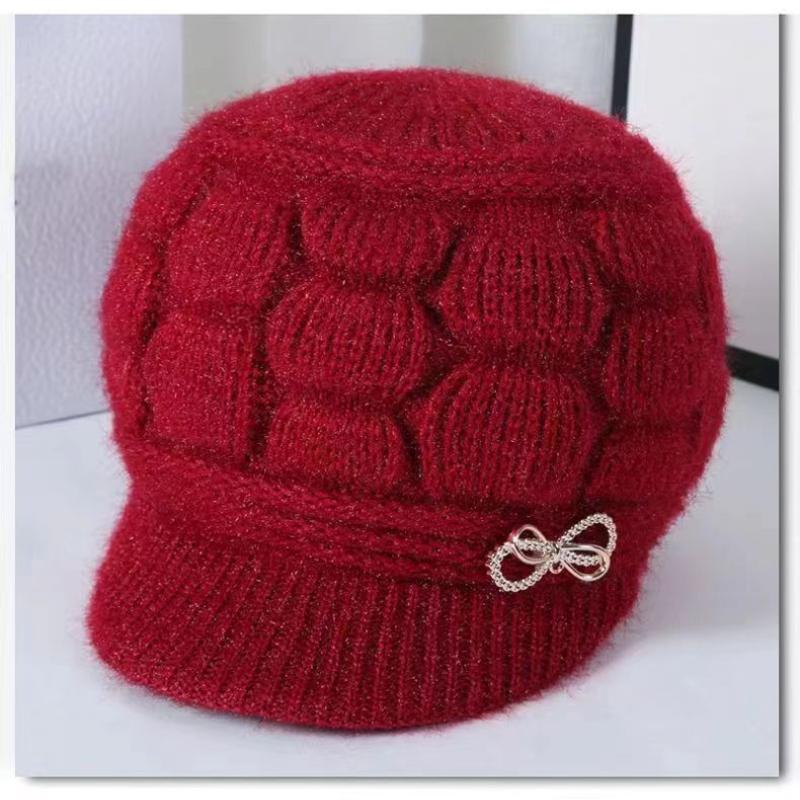 Damska dzianinowa czapka Beanie, gruba zimowa czapka, oddychająca, ciepła dzianinowa czapka na zewnątrz, modny dodatek dla kobiet