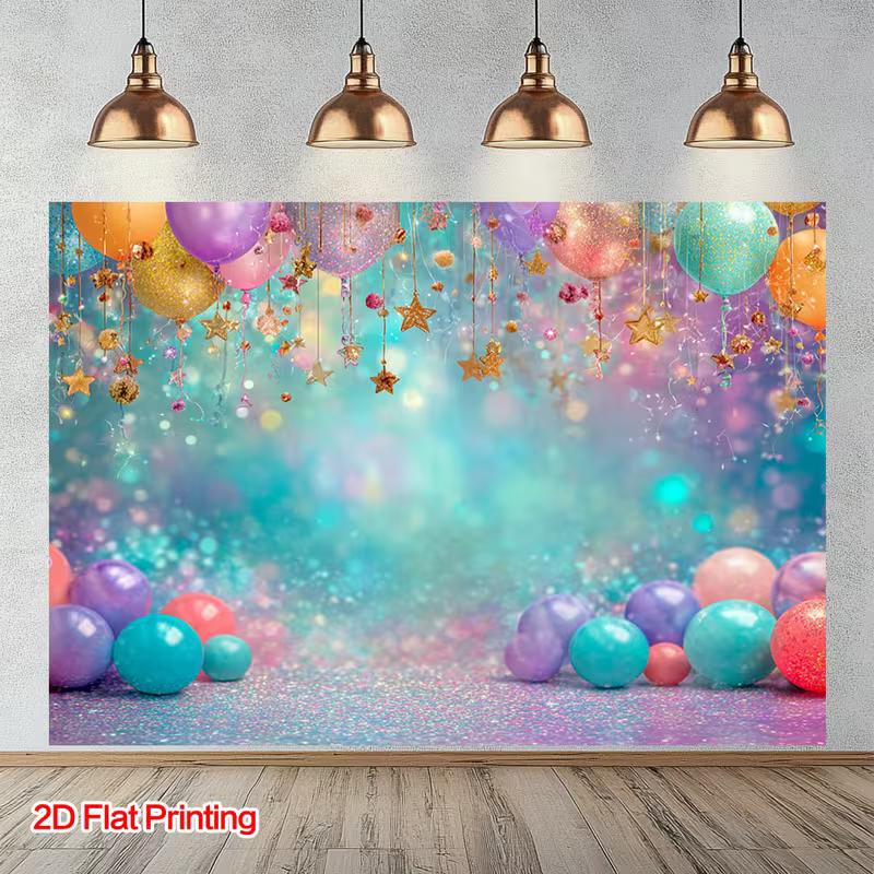 2D Colorful Macaron Balloon Backdrop, Baby Shower & Birthday Decoration